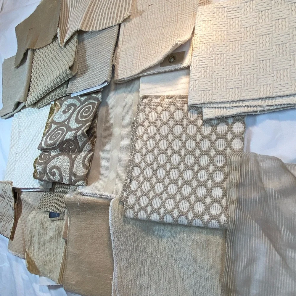 Designer high‎ end upholstery Fabric Samples beige tone colors